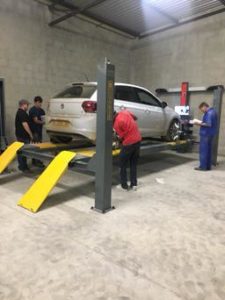 4045E alignment lift & the Sicam SA823 wheel alignment machine